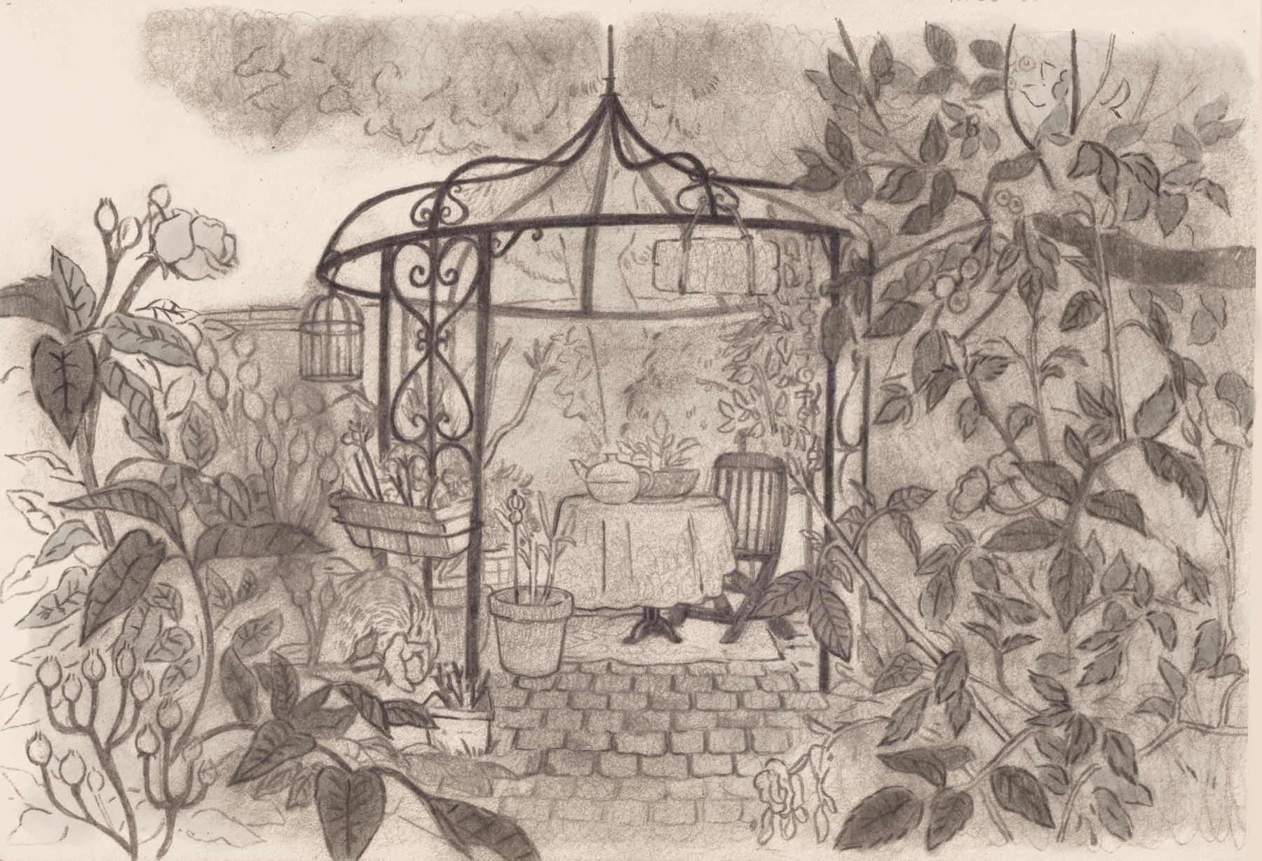 Jardin sous verrière